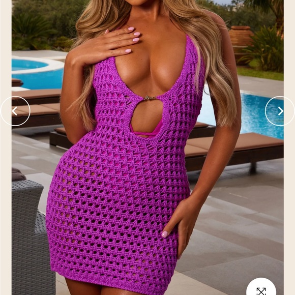 Marsthelabel crochet dress in purple NWT - Picture 4 of 5